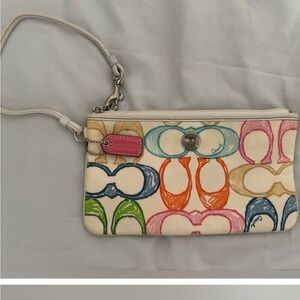 EUC Multicolored Coach Wristlet